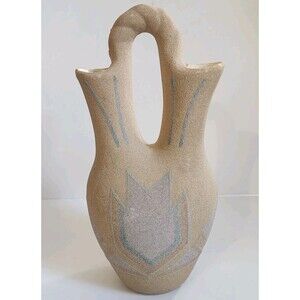 Art Pottery Wedding Vase Native American Navajo  Signed‎